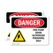 Signmission Fire Pump Room Authorized Danger Sign, Vinyl Decal, 14in W x 10in L, 2PK OS-2PACK-DS-D-1014-L-1920 - alternate 1